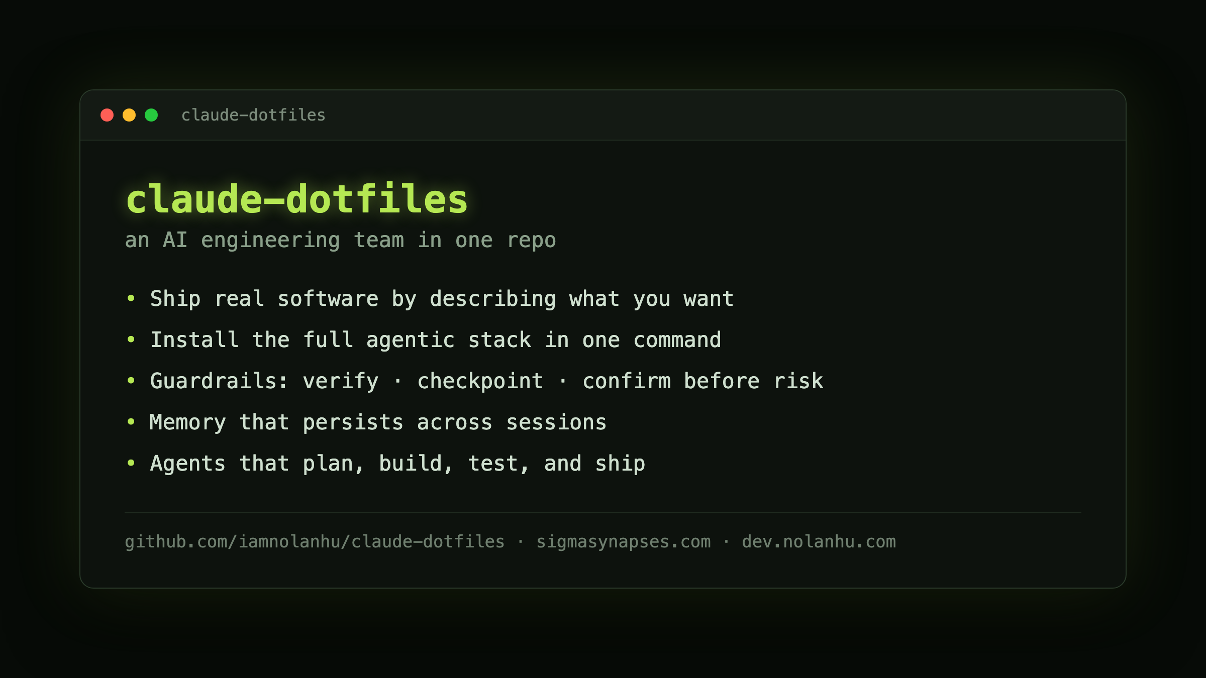 claude-dotfiles overview - profiles, plugins, and MCP wiring assembled into one config