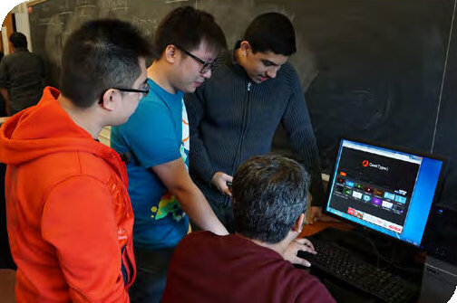 Computer Information Association members collaborating at City Tech